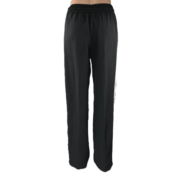 Zara Women's Black Striped High Waist Drawstring Trousers Sweatpants Size S - Picture 4 of 6